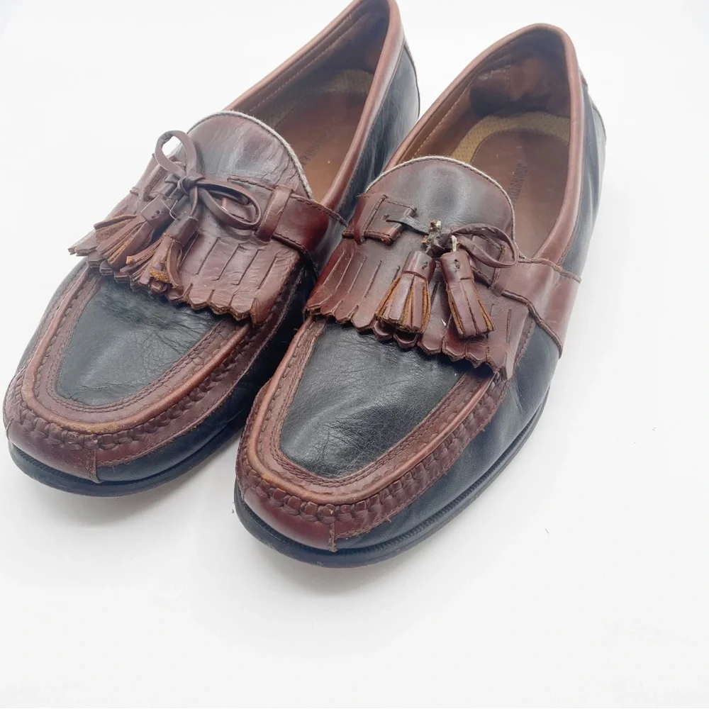 Johnston and Murphy Men’s Brown Leather Loafers with Tassels Casual Size 11.5